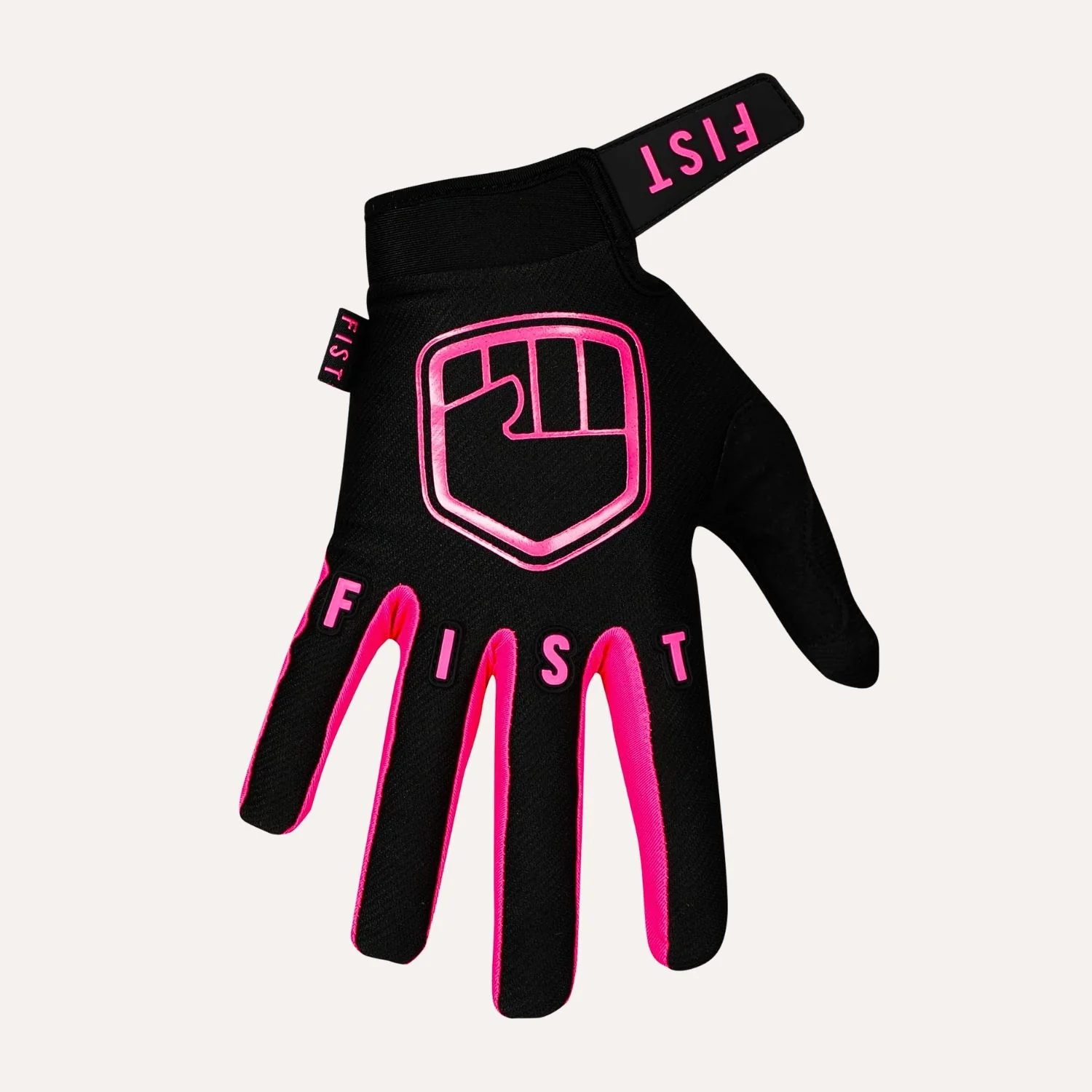 FIST STRAPPED GLOVE FLURO PINK - Image 3